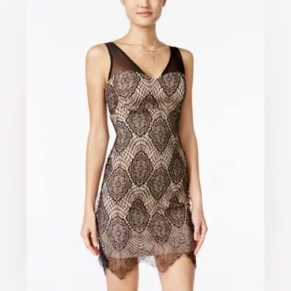 Jump Apparel Lace Overlay Fashion Dress - Picture 1 of 12